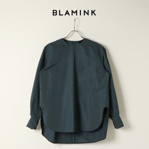 画像1: BLAMINK ブラミンク コットンシルクバックジップブラウス{7921-230-0159-GRN-BAA}