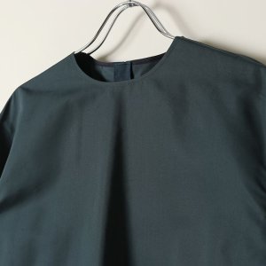 画像2: 【 40%OFF セール93,500円→56,100円】 BLAMINK ブラミンク コットンシルクバックジップブラウス{7921-230-0159-GRN-BAA}