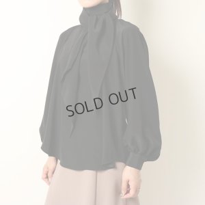 画像11: {SOLD}BLAMINK ブラミンク PRE シルクスカーフロングスリーブブラウス{7921-230-0204-BLK-BBA}