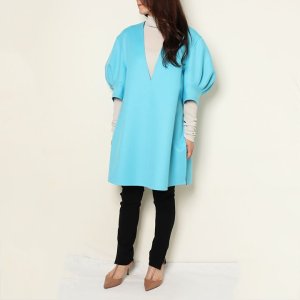 画像7: 【 40%OFF セール253,000円→151,800円】 BLAMINK ブラミンク ウールカシミアVネック パフスリーブブラウス{7921-299-0202-TQ-BBA}