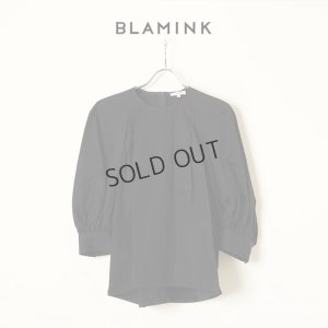 画像1: {SOLD}BLAMINK ブラミンク PRE ドルマンショートスリーブブラウス{7921-299-0203-NVY-BBA}