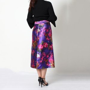 画像14: 【 40%OFF セール132,000円→79,200円】 BLAMINK ブラミンク シルク フラワープリント ラッフルスカート{-AHA}