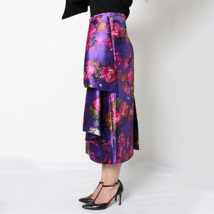 画像16: 【 40%OFF セール132,000円→79,200円】 BLAMINK ブラミンク シルク フラワープリント ラッフルスカート{-AHA}