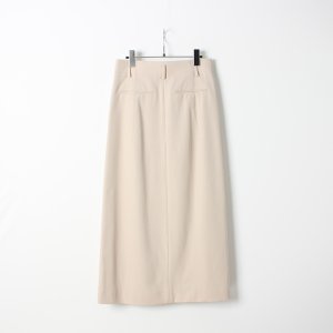 画像2: 【 40%OFF セール93,500円→56,100円】 BLAMINK ブラミンク ウールコットン ロングトラペーズスカート{7924-230-0136-BEG-AIS}