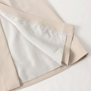 画像4: 【 40%OFF セール93,500円→56,100円】 BLAMINK ブラミンク ウールコットン ロングトラペーズスカート{7924-230-0136-BEG-AIS}