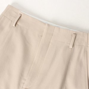 画像5: 【 40%OFF セール93,500円→56,100円】 BLAMINK ブラミンク ウールコットン ロングトラペーズスカート{7924-230-0136-BEG-AIS}