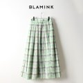 BLAMINK ブラミンク モヘヤウールシャギーチェック ギャザースカート{7924-230-0168-OFF WHITE-AIA}