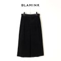 BLAMINK ブラミンク コットンコーディロイボックスプリーツスカート{7924-230-0180-BLK-AIA}