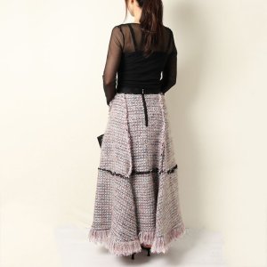 画像9: 【 40%OFF セール198,000円→118,800円】 BLAMINK ブラミンク ツイードフリンジスカート{7924-230-0236-PNK-BJA}