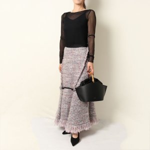 画像7: 【 40%OFF セール198,000円→118,800円】 BLAMINK ブラミンク ツイードフリンジスカート{7924-230-0236-PNK-BJA}