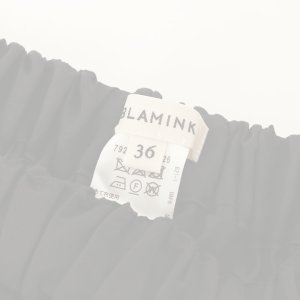 画像2:   BLAMINK ブラミンク FALL シルクギャザー ロングスカート{7924-230-0326-BLK-BBA}