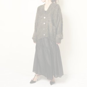 画像6:   BLAMINK ブラミンク FALL シルクギャザー ロングスカート{7924-230-0326-BLK-BBA}