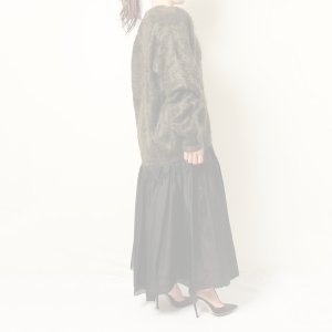 画像7:   BLAMINK ブラミンク FALL シルクギャザー ロングスカート{7924-230-0326-BLK-BBA}