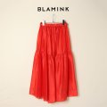 BLAMINK ブラミンク FALL シルクギャザー ロングスカート{7924-230-0326-RED-BBA}