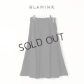 【 40%OFF セール88,000円→52,800円】 BLAMINK ブラミンク レーヨンリネンサイドベルトフレアスカート{7924-299-0248-BLK-BAS}