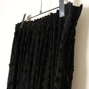 画像2: 【 40%OFF セール88,000円→52,800円】 BLAMINK ブラミンク リップジャガードギャザースカート{7924-299-0285-BLK-BAA}