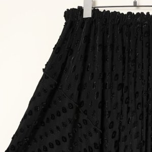 画像4: 【 40%OFF セール88,000円→52,800円】 BLAMINK ブラミンク リップジャガードギャザースカート{7924-299-0285-BLK-BAA}