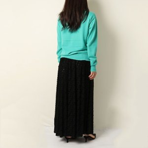 画像7: 【 40%OFF セール88,000円→52,800円】 BLAMINK ブラミンク リップジャガードギャザースカート{7924-299-0285-BLK-BAA}