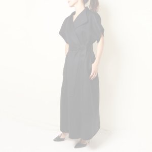 画像9:   BLAMINK ブラミンク FALL ウール ダブルフェイス ショートスリーブコート{7925-230-0325-NVY-BBA}