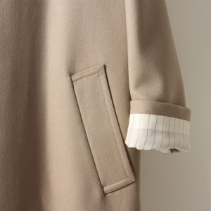 画像4: 【 50%OFFタイムセール セール231,000円→115,500円】 BLAMINK ブラミンク ウールステンカラー ロングコート{7925-299-0158-BEIGE-AIA}