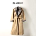 BLAMINK ブラミンク コットンシルク ウールチェック リバーシブルコート{7925-299-0172-BEIGE-AIA}