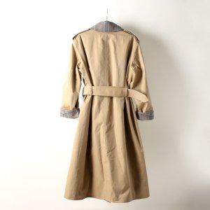 画像2: 【 40%OFF セール231,000円→138,600円】 BLAMINK ブラミンク コットンシルク ウールチェック リバーシブルコート{7925-299-0172-BEIGE-AIA}