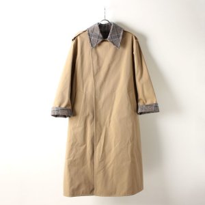 画像4: 【 40%OFF セール231,000円→138,600円】 BLAMINK ブラミンク コットンシルク ウールチェック リバーシブルコート{7925-299-0172-BEIGE-AIA}