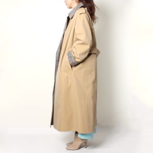 画像12: 【 40%OFF セール231,000円→138,600円】 BLAMINK ブラミンク コットンシルク ウールチェック リバーシブルコート{7925-299-0172-BEIGE-AIA}