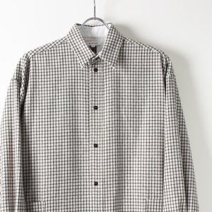 画像3: 【 40%OFF セール154,000円→92,400円】 BLAMINK ブラミンク ウールチェック バックギャザー レギュラーカラーワンピース{7926-230-0171-OFF WHITE-AIA}