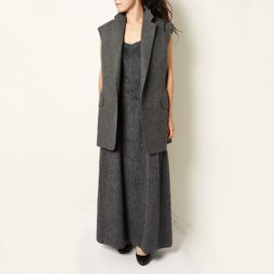 画像9: 【 40%OFF セール154,000円→92,400円】 BLAMINK ブラミンク アルパカポリエステルシャギー変形ダーツドレス{7926-230-0220-DGY-BJA}