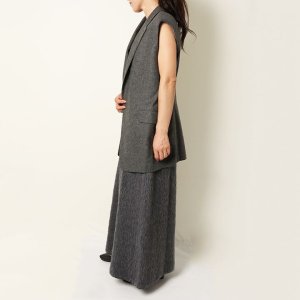 画像10: 【 40%OFF セール154,000円→92,400円】 BLAMINK ブラミンク アルパカポリエステルシャギー変形ダーツドレス{7926-230-0220-DGY-BJA}