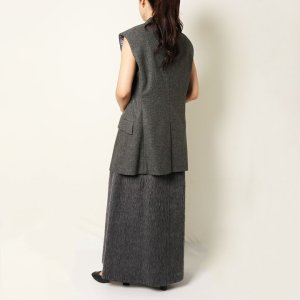 画像11: 【 40%OFF セール154,000円→92,400円】 BLAMINK ブラミンク アルパカポリエステルシャギー変形ダーツドレス{7926-230-0220-DGY-BJA}