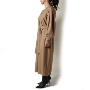 画像10: 【 40%OFF セール110,000円→66,000円】 BLAMINK ブラミンク ウールVネックロングスリーブワンピース{7926-230-0233-BEG-BJA}