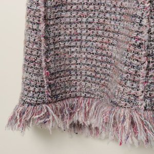 画像4: 【 40%OFF セール209,000円→125,400円】 BLAMINK ブラミンク ツイードVネックノースリーブワンピース{7926-230-0235-PNK-BJA}