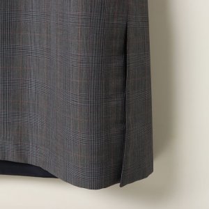 画像5: 【 40%OFF セール132,000円→79,200円】 BLAMINK ブラミンク ウールモヘヤチェックレギュラーカラーショートスリーブワンピース{7926-230-0243-DGY-BAS}