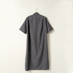 画像7: 【 40%OFF セール132,000円→79,200円】 BLAMINK ブラミンク ウールモヘヤチェックレギュラーカラーショートスリーブワンピース{7926-230-0243-DGY-BAS}