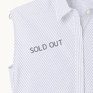 画像4: {SOLD}BLAMINK ブラミンク コットンバイアスストライプノースリーブワンピース{7926-230-0298-LBL-BBS}