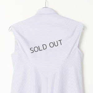 画像7: {SOLD}BLAMINK ブラミンク コットンバイアスストライプノースリーブワンピース{7926-230-0298-LBL-BBS}