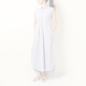 画像9:   BLAMINK ブラミンク コットンバイアスストライプノースリーブワンピース{7926-230-0298-LBL-BBS}