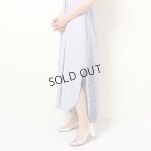 画像15: {SOLD}BLAMINK ブラミンク コットンバイアスストライプノースリーブワンピース{7926-230-0298-LBL-BBS}