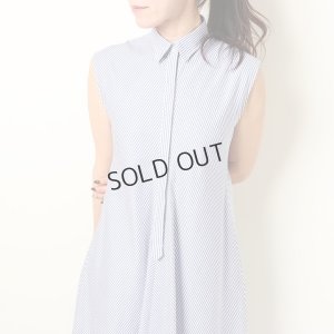 画像16: {SOLD}BLAMINK ブラミンク コットンバイアスストライプノースリーブワンピース{7926-230-0298-LBL-BBS}