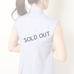 画像17: {SOLD}BLAMINK ブラミンク コットンバイアスストライプノースリーブワンピース{7926-230-0298-LBL-BBS}