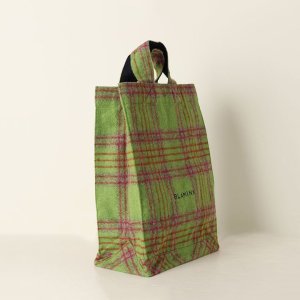 画像2: 【 40%OFF セール42,900円→25,740円】 BLAMINK ブラミンク アルパカウールチェックトートバッグ{7932-299-0090-OLV-BJA}