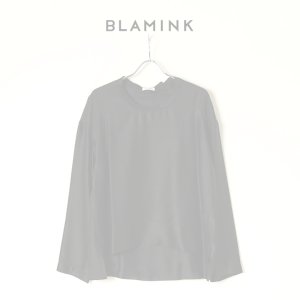画像1:   【Regular item】BLAMINK ブラミンク シルクインティメイトブラウス{7939-299-0001-BLK-BAA}