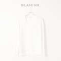  【Regular item】BLAMINK ブラミンク シルクインティメイトブラウス{7939-299-0001-WHT-BAS}