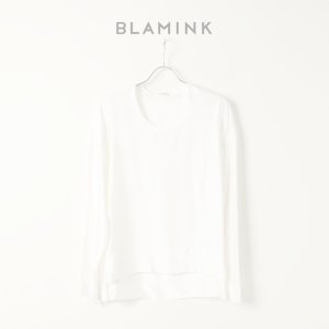 画像1:   【Regular item】BLAMINK ブラミンク シルクインティメイトブラウス{7939-299-0001-WHT-BAS}