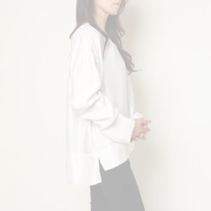 画像8:   【Regular item】BLAMINK ブラミンク シルクインティメイトブラウス{7939-299-0001-WHT-BAS}