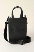 FENDI フェンディ ゴートゥ ショッパー スモール ブラックレザー バッグ{-BCS}