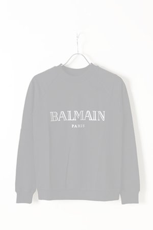 画像1:   BALMAIN バルマン BF1 C&S TOP SWEAT BALMAIN LOGO{816804619I-0100-AIS}