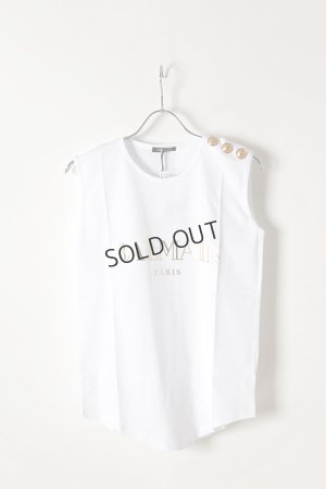 画像1: {SOLD}BALMAIN バルマン BF2 T-SHIRT LOGO BALMAIN GOLD{818105326I-0001-AIS}